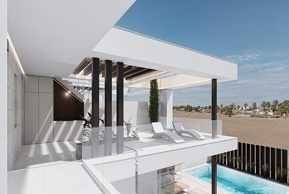 Luksusvilla med 3 soverom og 3 bad - Stor takterrasse med pergola og utekjøkken - Privat basseng