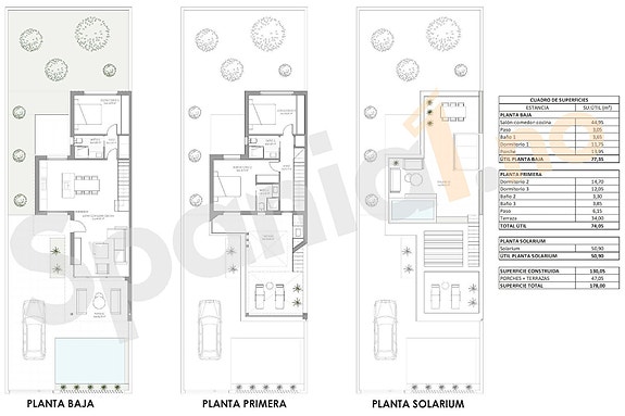 Luksusvilla med 3 soverom og 3 bad - Stor takterrasse med pergola og utekjøkken - Privat basseng