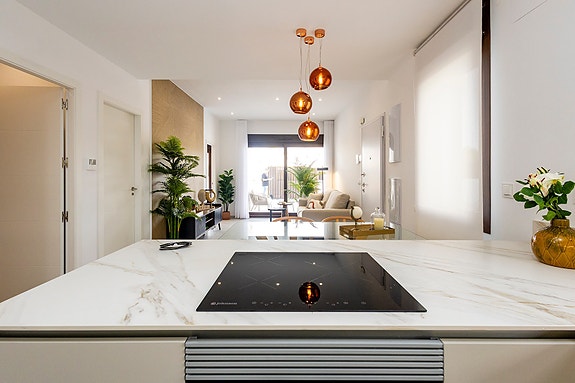 Nye eneboliger på ett plan med stor takterrasse og privat basseng - Vistabella Golf