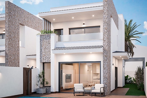 Elegant villa i gangavstand til stranden - Privat basseng og flotte uteplasser