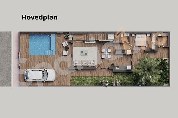 Elegant villa i gangavstand til stranden - Privat basseng og flotte uteplasser