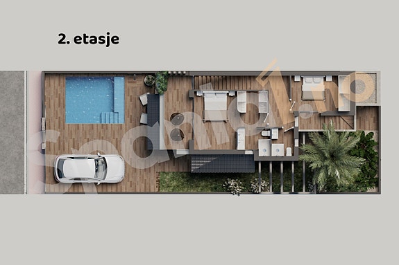 Elegant villa i gangavstand til stranden - Privat basseng og flotte uteplasser