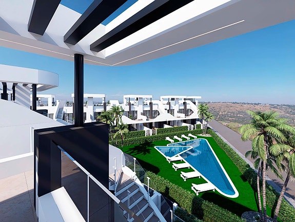 Innbydende toppleilighet med privat takterrasse - Felles basseng og gode fasiliteter