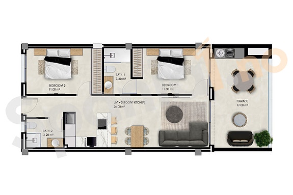 Plantegning toppleilighet