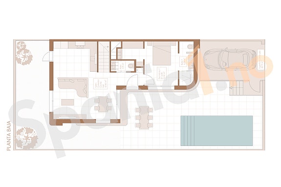 Lekre rekkehus med moderne design -  Stor privat uteplass - Moderne kvaliteter, 3 soverom og mulighet for basseng