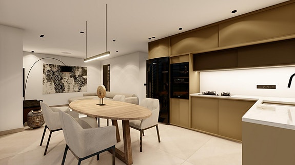 Villa på ett plan med 3 soverom - Store uteområder med mulighet for basseng og takterrasse