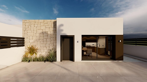 Villa på ett plan med 3 soverom - Store uteområder med mulighet for basseng og takterrasse