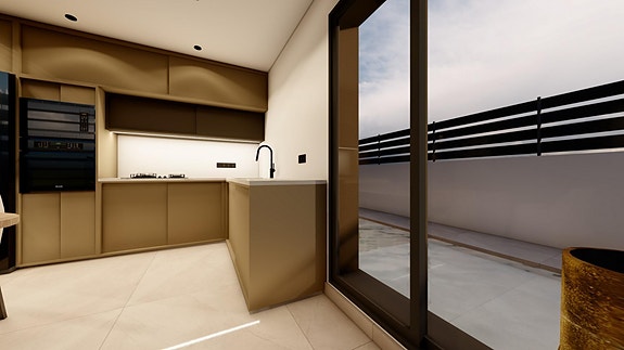 Villa på ett plan med 3 soverom - Store uteområder med mulighet for basseng og takterrasse