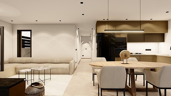 Villa på ett plan med 3 soverom - Store uteområder med mulighet for basseng og takterrasse