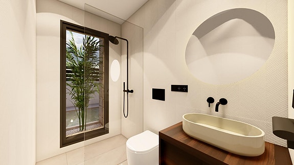 Villa på ett plan med 3 soverom - Store uteområder med mulighet for basseng og takterrasse