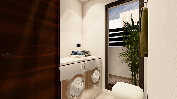 Villa på ett plan med 3 soverom - Store uteområder med mulighet for basseng og takterrasse