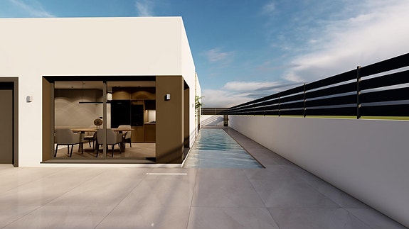 Villa på ett plan med 3 soverom - Store uteområder med mulighet for basseng og takterrasse