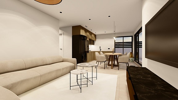 Villa på ett plan med 3 soverom - Store uteområder med mulighet for basseng og takterrasse