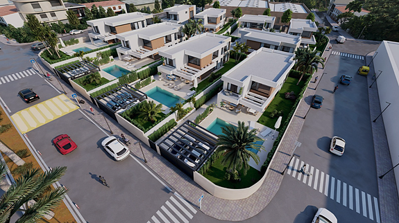 Eksklusive boliger med store tomter og privat basseng - Kun 150 m fra stranden