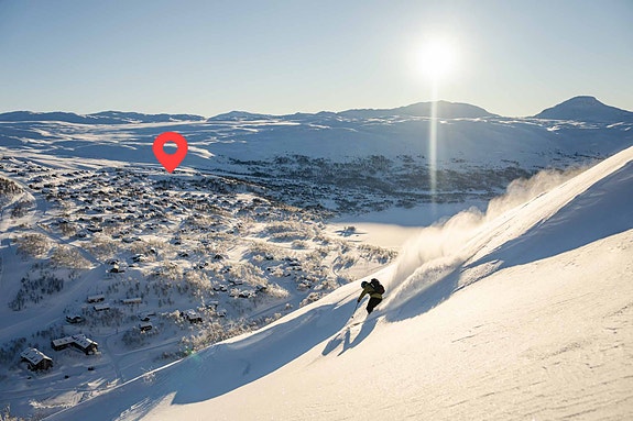 Spektakulær beliggenhet! 1000moh på Tyin. Pila er plassert ca i tomteområdet