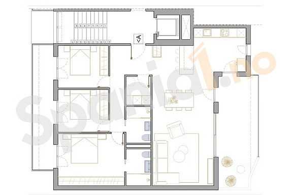 Bolig med 3 soverom og 2 bad | Nydelige fellesområder | Parkering i underetasje | Bod