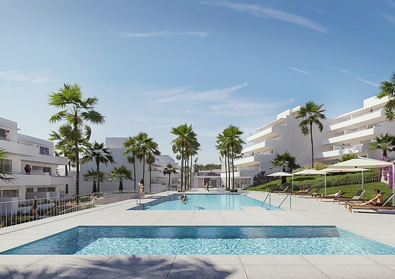 Penthouse med 3 soverom og stor takterrasse - Kort vei til stranden i Estepona