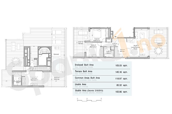 Penthouse med 3 soverom og stor takterrasse - Kort vei til stranden i Estepona