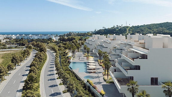 Penthouse med 3 soverom og stor takterrasse - Kort vei til stranden i Estepona