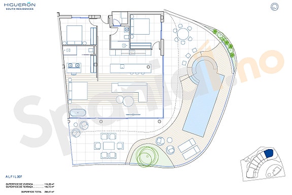 Eksklusiv penthouse-leilighet med 3 soverom | Terrasse på 142m² med basseng | Eksklusive fellesområder
