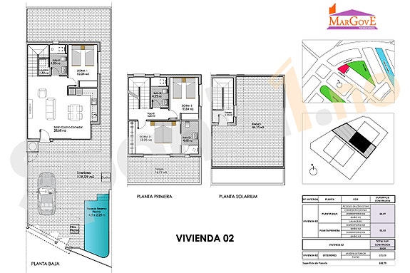 Stilrene kjedede villaer med 3 soverom - Privat basseng og takterrasse