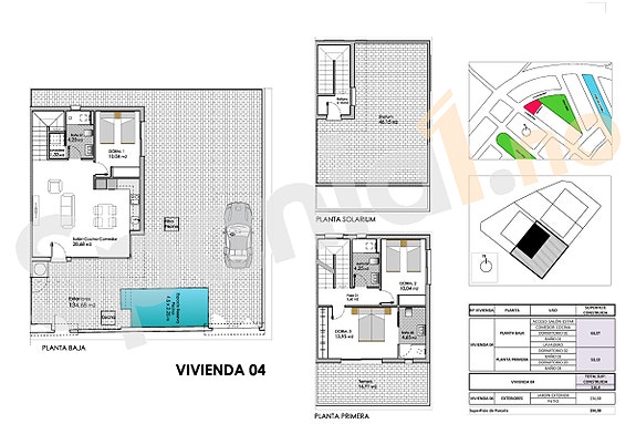 Stilrene kjedede villaer med 3 soverom - Privat basseng og takterrasse