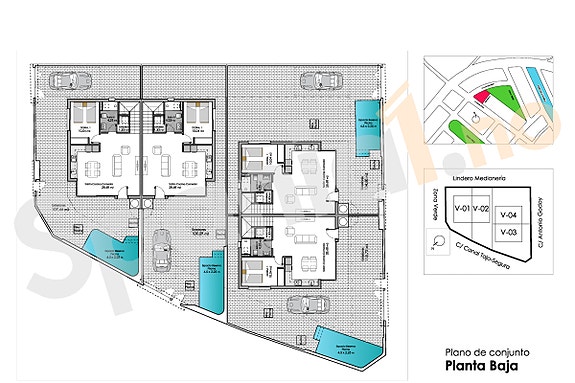 Stilrene kjedede villaer med 3 soverom - Privat basseng og takterrasse