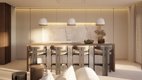 Eksklusiv leilighet med 3 soverom, solrik hage og stor terrasse på 165 m² - Privat basseng