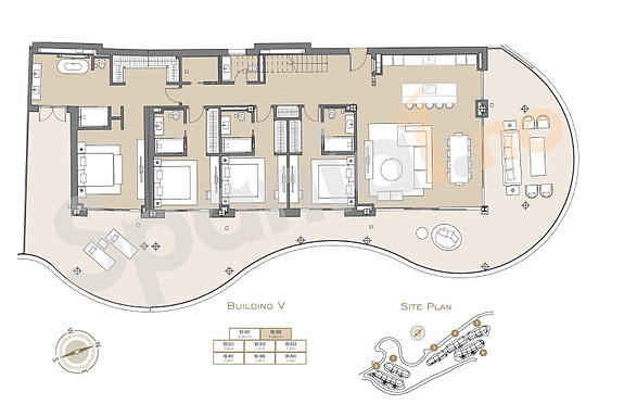 Penthouse med 4 soverom, panoramautsikt, store terrasser i nydelige omgivelser