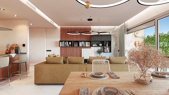 Penthouse med terrasse på 114 m² | 4 soverom og 3 bad | 700m fra stranden | Flotte fellesområder!