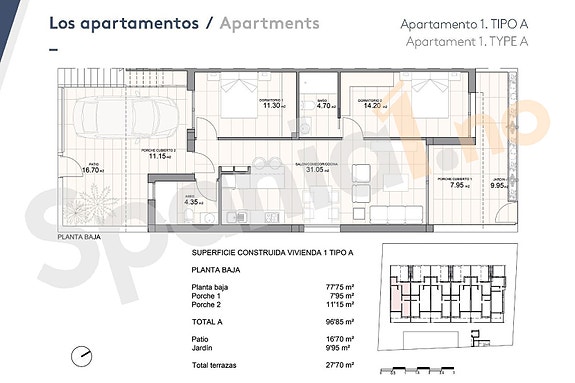 Hjørneleilighet med stor terrasse - Fellesområde med basseng