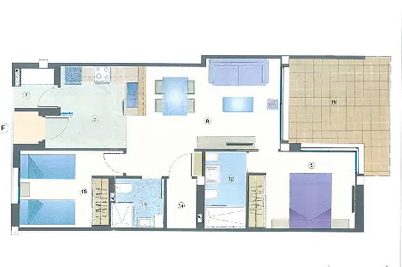 Leilighet med turistlisens - Terrasse, basseng og parkering i Secreto de la Zenia