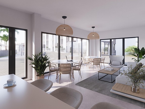 Moderne 3-soveroms leilighet med terrasse og resortfasiliteter i Mijas