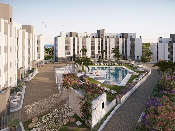 Moderne 3-soveroms leilighet med terrasse og resortfasiliteter i Mijas