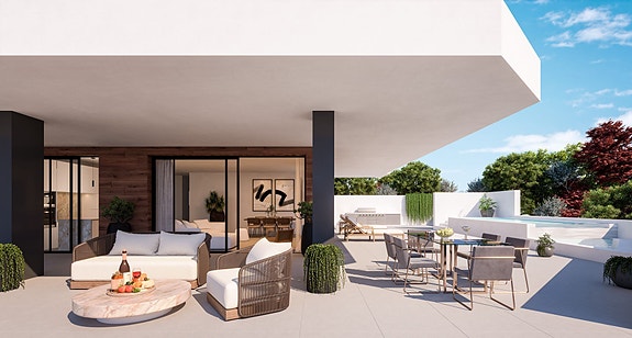 Nydelig leilighet med stor terrasse på 65m² - Flotte fellesområder - 2 soverom og 2 bad