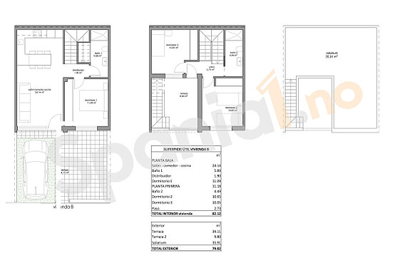 Moderne rekkehus med 3 soverom og 2 bad | Mulighet for eget basseng | Takterrasse