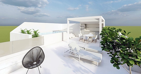 Nyhet! Eksklusiv toppleilighet med privat basseng og stor takterrasse