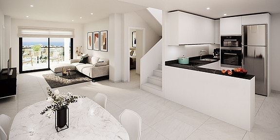 Gangavstand til strand - Leilighet med stor terrasse og nydelig havutsikt