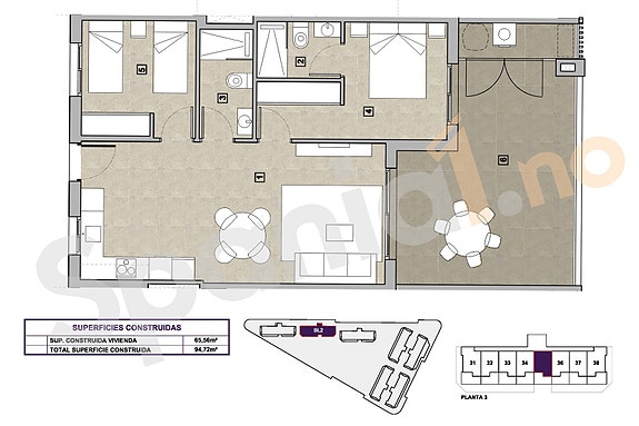 Gangavstand til strand - Leilighet med stor terrasse og nydelig havutsikt