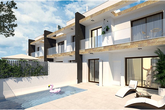 Nøkkelferdig! Rekkehus med 3 soverom og 2 bad | Uteplass med eget privat basseng | Takterrasse | Møblert!