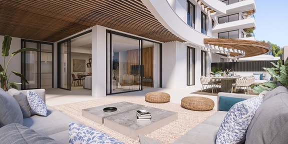 Havutsikt! Penthouse med 3 soverom og 2 bad | Gangavstand til strand og båthavn