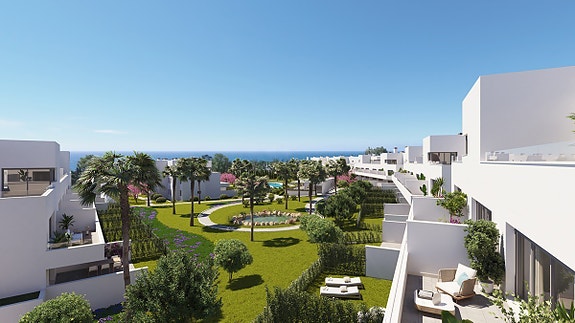 Ny leilighet med stor terrasse og hage - 3 soverom og 2 bad -  Attraktiv beliggenhet nær sjø