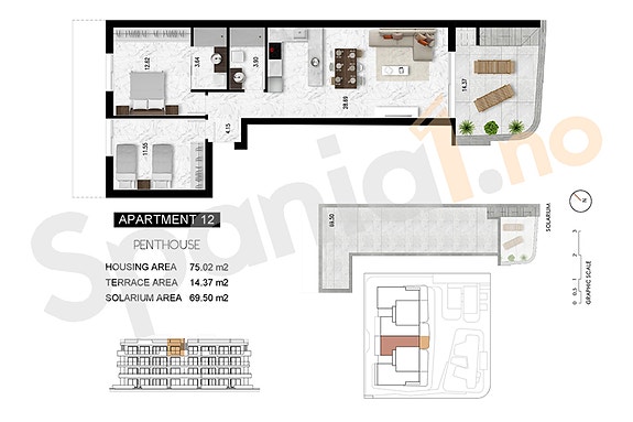 NØKKELFERDIG! Rålekker penthouse-leilighet med attraktiv beliggenhet | Kort vei til restauranter