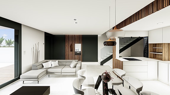 Eksklusive rekkehus med privat basseng og takterrasse | Romslig planløsning - 3 soverom og 3 bad