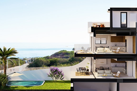 Nybygg! Bungalower med havutsikt - Kun 300 meter fra stranden - Eksklusive kvaliteter