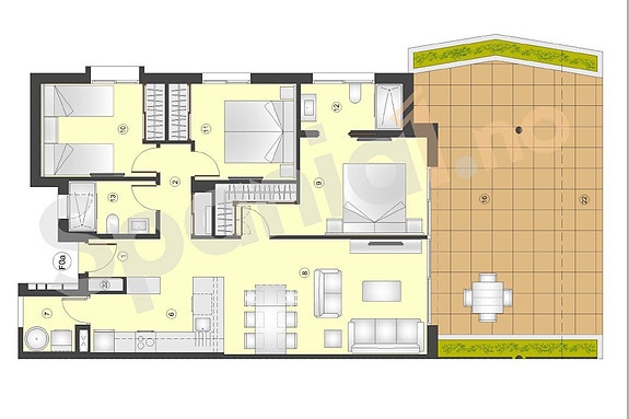 Ny luksuriøs leilighet med privat hage og terrasse | 3 soverom og 2 bad | Eksklusive fellesområder