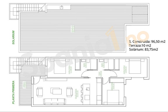 Ny toppleilighet med stor takterrasse - Moderne standard - 3 soverom og 2 bad - Felles basseng