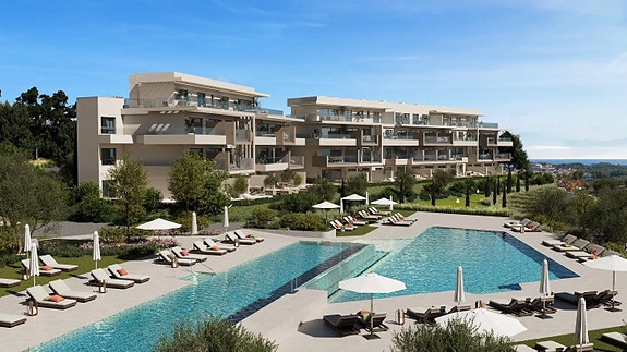 Panoramautsikt over Middelhavet - Moderne leiligheter i Mijas med unik beliggenhet