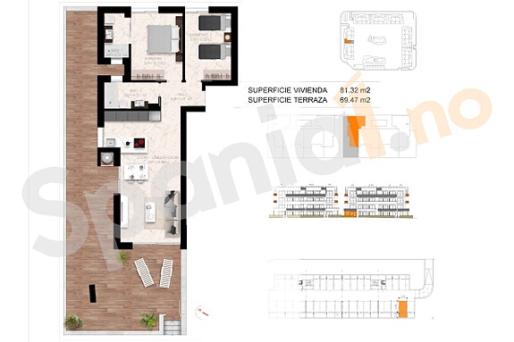 SYDVENDT! Leilighet med stor terrasse og hage | Møbler inkludert | Terrasse/hage på 48 m2 | Parkering og bod
