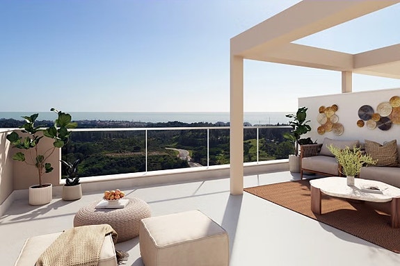 Penthouse med 3 soverom, panoramautsikt og basseng - Takterrasse,